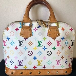 Louis Vuitton Alma PM White Multicolor